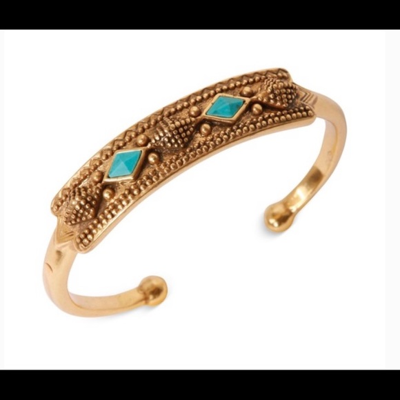 Lucky Brand Jewelry - LUCKY Brand Turquoise & Gold Tone Cuff